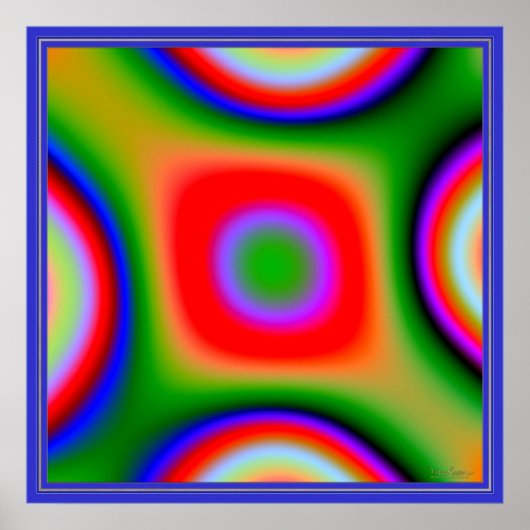 Poster Combinaison de couleurs pulsation (Devant)