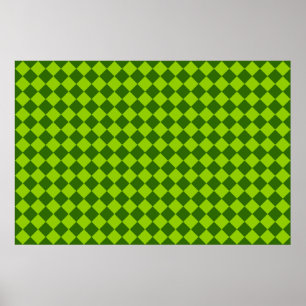 Poster Combinaison verte motif diamant par STaylor