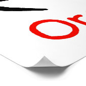 Poster Combinaisons de fleurs de Mahjong, rouge et noir s (Coin)