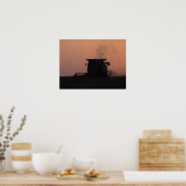 Poster Combiner au coucher du soleil (Cuisine)