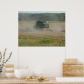 Poster Combiner la moissonneuse dans le champ de blé (Cuisine)