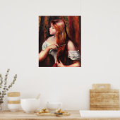 Poster Combing Girl (Cuisine)