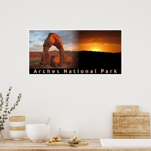 Poster Combo Delicate Arch Sunset (Cuisine)