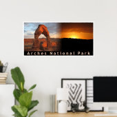 Poster Combo Delicate Arch Sunset (Bureau à domicile)