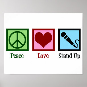 Poster Comédie debout pour la paix et l'amour