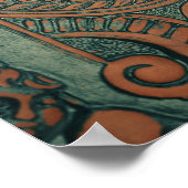 Poster Comédie dorée et masques de tragédie sur modèle (Coin)