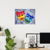 Poster Comédie et tragédie (Bureau à domicile)