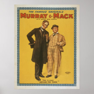 Poster Comédie théâtrale vintage Murray & Mack