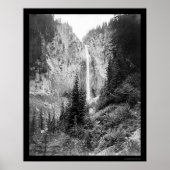 Poster Comet Falls, Mont Rainier, WA 1922 (Devant)