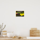 Poster Comet Marque Citron Crate Étiquette Western Litho  (Cuisine)