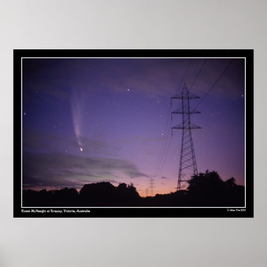 Poster Comet & Power Lines (Devant)