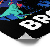 Poster Comète Moi Frère Drôle Boxe T Rex Dinosaure Pun Ex (Coin)