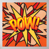 Poster Comic Book Pop Art POW Super-héros (Devant)