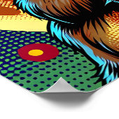 Poster Comic Book Style Werewolf devant la Pleine lune (Coin)