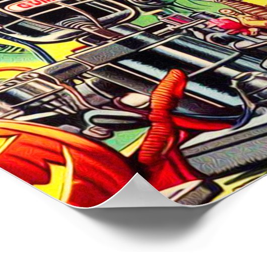 Poster Comics d'horreur vintage (Coin)