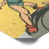 Poster Comics les années 50 Super héros Bande dessinée vi (Coin)