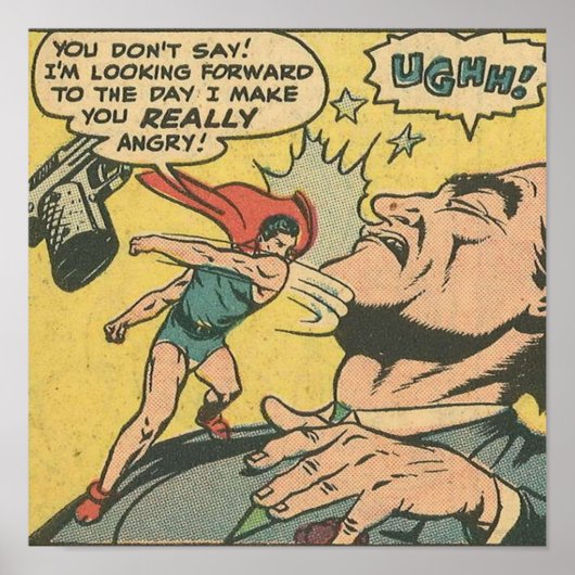 Poster Comics les années 50 Super héros Bande dessinée vi (Devant)