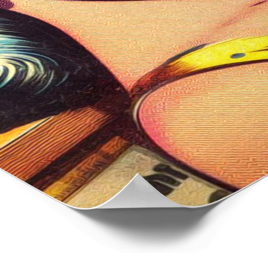 Poster Comics pour filles de boxe rétro (Coin)