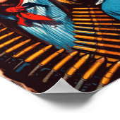 Poster Comics rétro Wild West Couple (Coin)