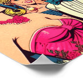 Poster Comics vintage Party (Coin)