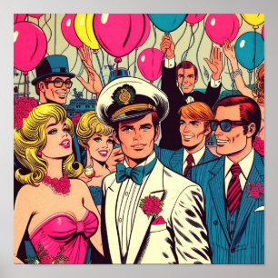 Poster Comics vintage Party