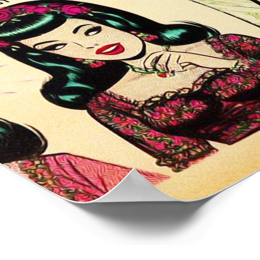 Poster Comics vintage pour filles (Coin)