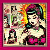 Poster Comics vintage pour filles