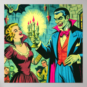 Poster Comics vintages Vampire Horror