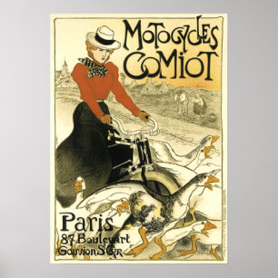 Poster Comiot de motocycles vintages
