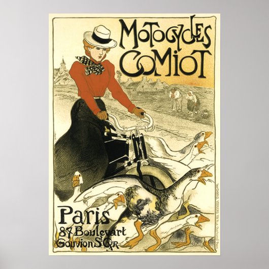 Poster Comiot de motocycles vintages (Devant)