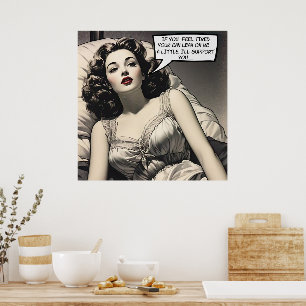 Poster comique de Lean On Me 1950's Romance