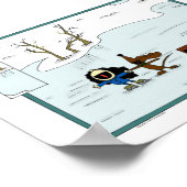 Poster comique de patinage de sol Midge et Melissa (Coin)