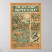 Comique de survie des trous d'eau rétrécie