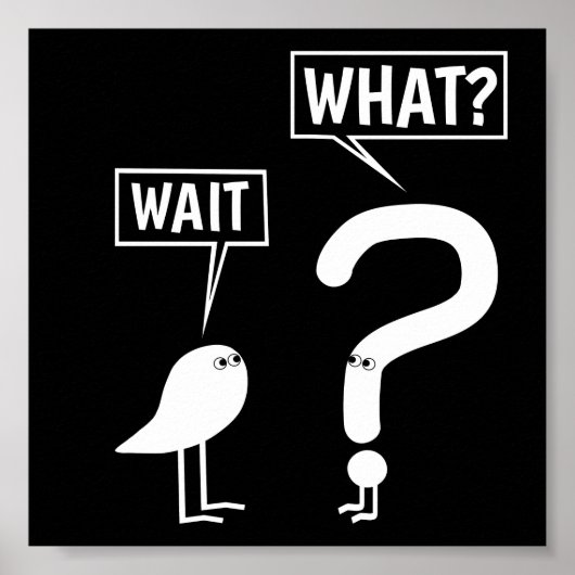 Poster Comma De Grammaire Drôle Et Point De Question Atte (Devant)