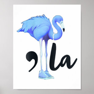 Poster Comma La Flamant rose Vote Harris Waltz 2024 Kamal
