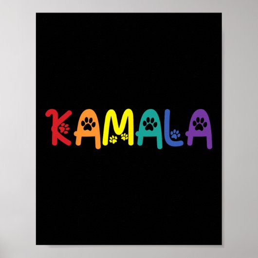 Poster Comma La Harris Funny Chat Lettres Lgbt Rainbow F (Devant)