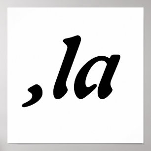 Poster Comma La Kamala Harris - Conception de texte custo