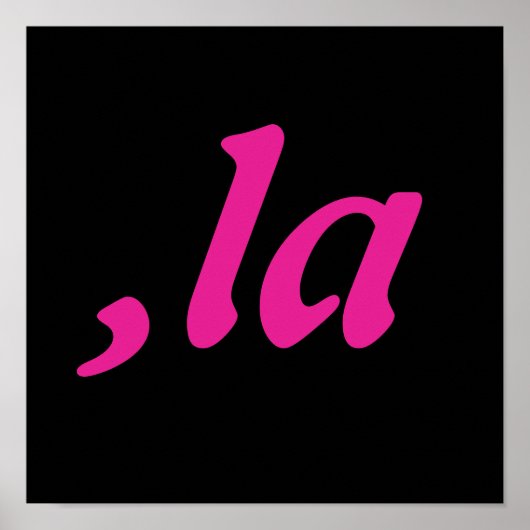 Poster Comma La Kamala Harris - Conception de texte custo (Devant)