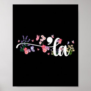 Poster Comma La Kamala Harris Vintage Floral Feminine Pré