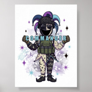 Poster Commandant ami du bouffon du vide
