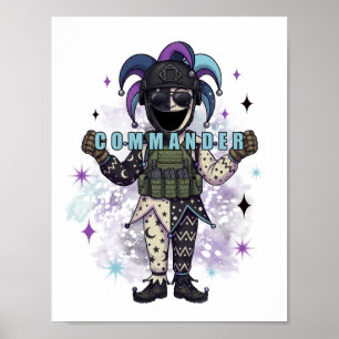 Poster Commandant ami du bouffon du vide