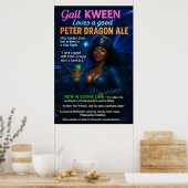 Poster Commandant Gail Kween adore Peter Dragon Ale (Cuisine)