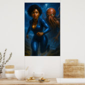 Poster Commandant Gail Kween contre Pieuvre Grotesque | A (Cuisine)