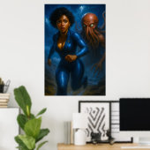 Poster Commandant Gail Kween contre Pieuvre Grotesque | A (Bureau à domicile)