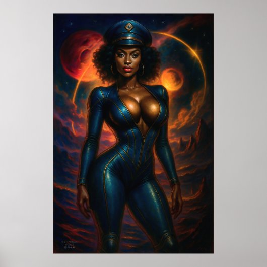 Poster Commandant Gail Kween | Glamour Sci-Fi 2025 (Devant)