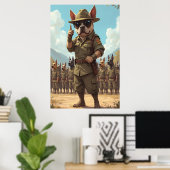 Poster Commande Canine : Écorce Dure, Remise Plus Tard (Bureau à domicile)