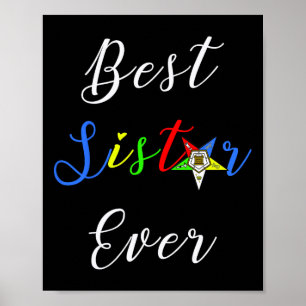 Poster Commande de la meilleure sœur OES de l'étoile de l