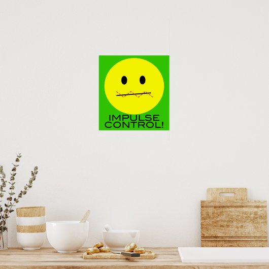 Poster 'commande d'impulsion FACE IMPRIMER (Cuisine)