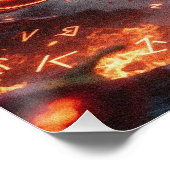 Poster Commande Rouge Chaud (Coin)