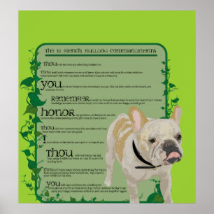 Poster Commandements français de Bulldog